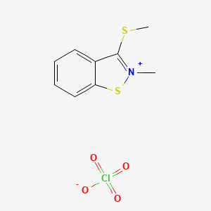 2-Methyl-3-(methylsulfanyl)-1,2-benzothiazol-2-ium perchlorate