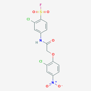 Benzenesulfonylfluoride, 2-chloro-4-[[2-(2-chloro-4-nitrophenoxy)acetyl]amino]-