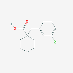 1-[(3-Chlorophenyl)methyl]cyclohexane-1-carboxylic acid