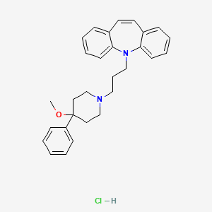 11-[3-(4-methoxy-4-phenylpiperidin-1-yl)propyl]benzo[b][1]benzazepine;hydrochloride