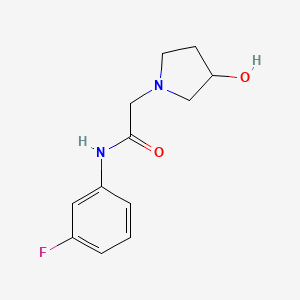 molecular formula C12H15FN2O2 B1468467 N-(3-fluorophenyl)-2-(3-hydroxypyrrolidin-1-yl)acetamide CAS No. 1411625-30-3