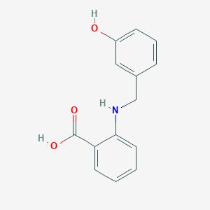 2-{[(3-Hydroxyphenyl)methyl]amino}benzoic acid