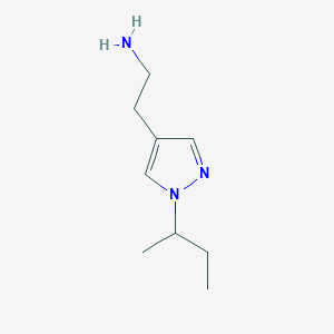 molecular formula C9H17N3 B1468470 2-[1-(butan-2-yl)-1H-pyrazol-4-yl]ethan-1-amine CAS No. 1341072-67-0