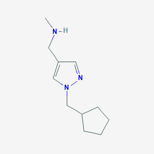 {[1-(cyclopentylmethyl)-1H-pyrazol-4-yl]methyl}(methyl)amine
