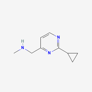 molecular formula C9H13N3 B1468475 [(2-环丙基嘧啶-4-基)甲基](甲基)胺 CAS No. 1343607-66-8