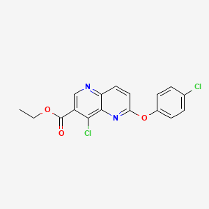 Ethyl 4-chloro-6-[p-chlorophenoxy]-1,5-naphthyridine-3-carboxylate