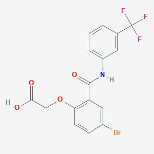 (4-Bromo-2-(((3-(trifluoromethyl)phenyl)amino)carbonyl)phenoxy)acetic acid