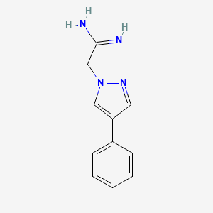 molecular formula C11H12N4 B1468485 2-(4-phenyl-1H-pyrazol-1-yl)acetimidamide CAS No. 1341480-31-6