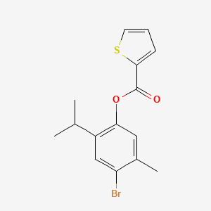 4-Bromo-5-methyl-2-(1-methylethyl)phenyl 2-thiophenecarboxylate