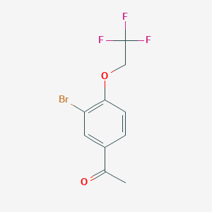 molecular formula C10H8BrF3O2 B1468490 1-[3-Bromo-4-(2,2,2-trifluoroethoxy)-phenyl]-ethanone CAS No. 1246288-95-8