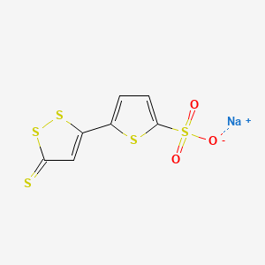 2-Thiophenesulfonic acid, 5-(3-thioxo-3H-1,2-dithiol-5-yl)-, sodium salt