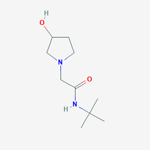 molecular formula C10H20N2O2 B1468492 N-tert-butyl-2-(3-hydroxypyrrolidin-1-yl)acetamide CAS No. 1339167-00-8