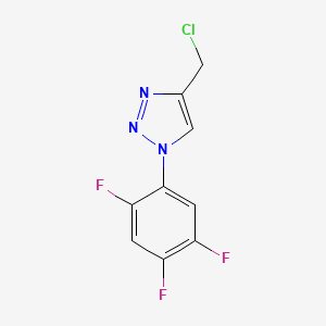 molecular formula C9H5ClF3N3 B1468501 4-(chloromethyl)-1-(2,4,5-trifluorophenyl)-1H-1,2,3-triazole CAS No. 1340310-98-6