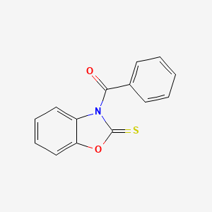 molecular formula C14H9NO2S B14685021 Phenyl(2-sulfanylidene-1,3-benzoxazol-3(2H)-yl)methanone CAS No. 33388-23-7