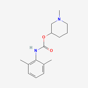 molecular formula C15H22N2O2 B14685023 N-Methyl-3-piperidyl 2,6-dimethylphenylcarbamate CAS No. 31755-14-3