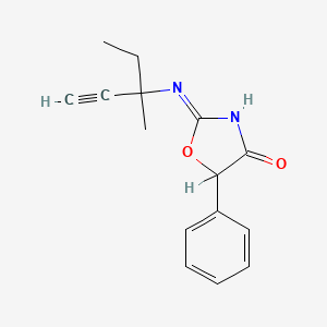 2-((1-Ethyl-1-methyl-2-propynyl)amino)-5-phenyl-2-oxazolin-4-one