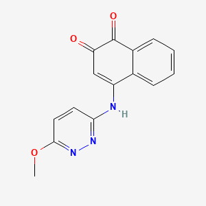 4-[(6-Methoxypyridazin-3-yl)amino]naphthalene-1,2-dione