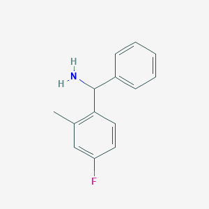 molecular formula C14H14FN B1468504 (4-Fluoro-2-methylphenyl)-phenylmethanamine CAS No. 1342783-20-3