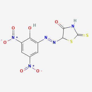 5-[2-(3,5-Dinitro-6-oxocyclohexa-2,4-dien-1-ylidene)hydrazinyl]-2-sulfanylidene-1,3-thiazolidin-4-one