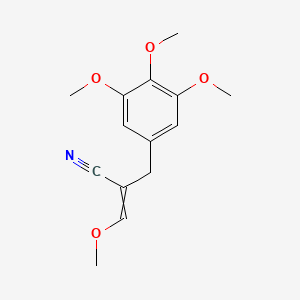 3-Methoxy-2-[(3,4,5-trimethoxyphenyl)methyl]prop-2-enenitrile