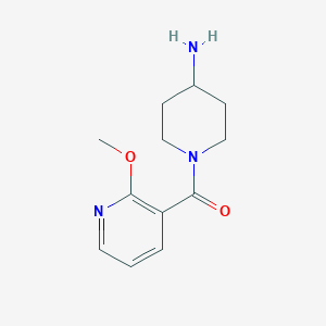 molecular formula C12H17N3O2 B1468507 1-(2-Methoxypyridine-3-carbonyl)piperidin-4-amine CAS No. 1282260-62-1