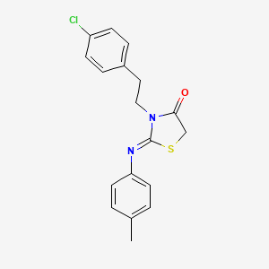 3-(2-(4-Chlorophenyl)ethyl)-2-((4-methylphenyl)imino)-4-thiazolidinone