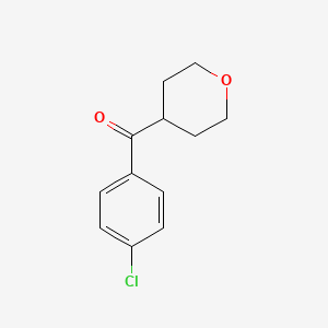 molecular formula C12H13ClO2 B1468512 4-(4-Chlorobenzoyl)oxane CAS No. 1344053-12-8