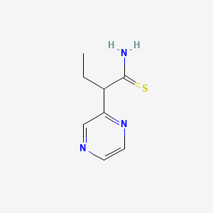 Butyramide, 2-(2-pyrazinyl)thio-