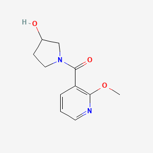 molecular formula C11H14N2O3 B1468514 1-(2-Methoxypyridine-3-carbonyl)pyrrolidin-3-ol CAS No. 1340232-82-7