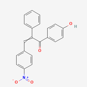 1-(4-Hydroxyphenyl)-3-(4-nitrophenyl)-2-phenylprop-2-en-1-one