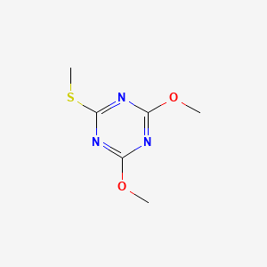 molecular formula C6H9N3O2S B14685150 2,4-Dimethoxy-6-(methylsulfanyl)-1,3,5-triazine CAS No. 36335-90-7