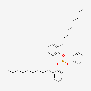 molecular formula C36H51O3P B14685165 Bis(2-nonylphenyl) phenyl phosphite CAS No. 25417-08-7