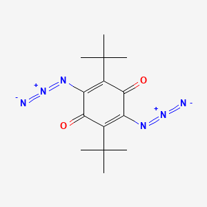 molecular formula C14H18N6O2 B14685173 2,5-Diazido-3,6-di-tert-butylcyclohexa-2,5-diene-1,4-dione CAS No. 29342-21-0