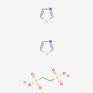 molecular formula C8H12N2O6S4 B14685186 ethane-1,2-disulfonic acid;1,3-thiazole CAS No. 31805-43-3