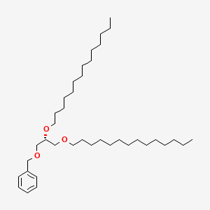 molecular formula C38H70O3 B14685201 {[(2R)-2,3-Bis(tetradecyloxy)propoxy]methyl}benzene CAS No. 36314-50-8