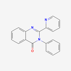 molecular formula C19H13N3O B14685208 4(3H)-Quinazolinone, 3-phenyl-2-(2-pyridyl)- CAS No. 36184-25-5