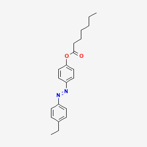 molecular formula C21H26N2O2 B14685210 4-[(E)-(4-Ethylphenyl)diazenyl]phenyl heptanoate CAS No. 33256-78-9