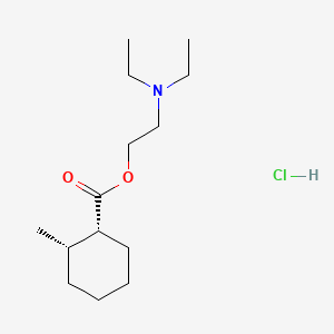 molecular formula C14H28ClNO2 B14685238 Cyclohexanecarboxylic acid, 2-methyl-, 2-(diethylamino)ethyl ester, hydrochloride, (Z)- CAS No. 26208-52-6