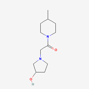 molecular formula C12H22N2O2 B1468526 2-(3-Hydroxypyrrolidin-1-yl)-1-(4-methylpiperidin-1-yl)ethan-1-one CAS No. 1485518-46-4