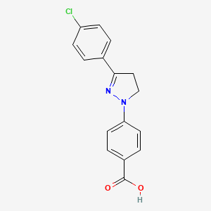 4-(3-(4-Chlorophenyl)-4,5-dihydro-1H-pyrazol-1-yl)benzoic acid