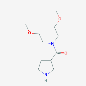 N,N-bis(2-methoxyethyl)pyrrolidine-3-carboxamide