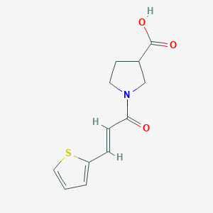 molecular formula C12H13NO3S B1468534 1-[(2E)-3-(thiophen-2-yl)prop-2-enoyl]pyrrolidine-3-carboxylic acid CAS No. 1563161-52-3