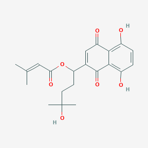 [1-(5,8-Dihydroxy-1,4-dioxonaphthalen-2-yl)-4-hydroxy-4-methylpentyl] 3-methylbut-2-enoate