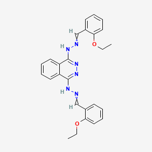 1-N,4-N-bis[(2-ethoxyphenyl)methylideneamino]phthalazine-1,4-diamine