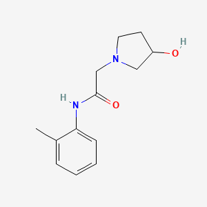 molecular formula C13H18N2O2 B1468537 2-(3-hydroxypyrrolidin-1-yl)-N-(o-tolyl)acetamide CAS No. 1411625-22-3