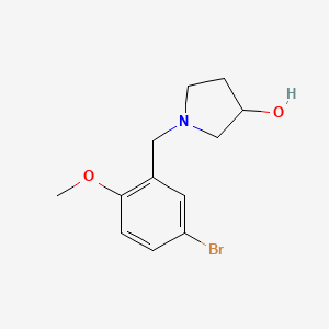 molecular formula C12H16BrNO2 B1468538 1-[(5-Bromo-2-methoxyphenyl)methyl]pyrrolidin-3-ol CAS No. 1280708-09-9