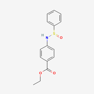 molecular formula C15H15NO3S B14685403 Ethyl 4-(benzenesulfinamido)benzoate CAS No. 34317-46-9