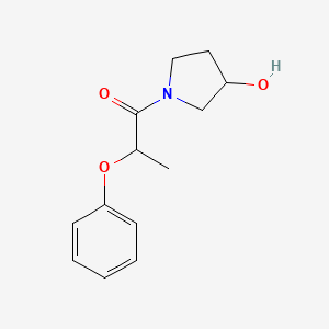 molecular formula C13H17NO3 B1468541 1-(3-Hydroxypyrrolidin-1-yl)-2-phenoxypropan-1-one CAS No. 1492962-10-3