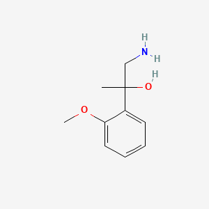 molecular formula C10H15NO2 B1468546 1-Amino-2-(2-methoxyphenyl)propan-2-ol CAS No. 933721-49-4