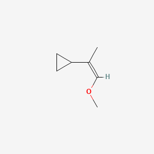 molecular formula C7H12O B14685460 (2-Methoxy-1-methylethenyl)cyclopropane (cis) CAS No. 35200-79-4